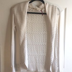 Element white stripe knit cardigan